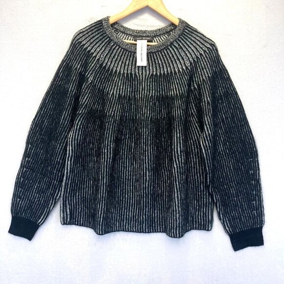 Lane Bryant Oversized Sweater NEW Womens Sz 18/20 Gray Black Pullover Casual NWT - Picture 1 of 14